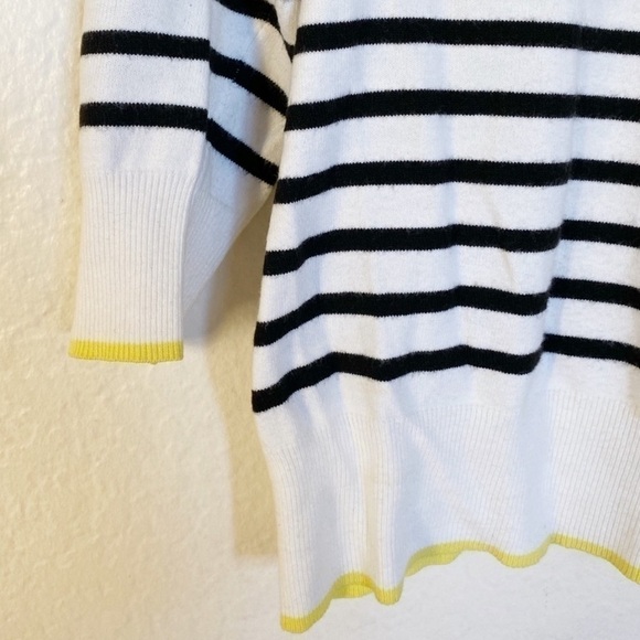 WHITE + WARREN Striped Soft Sweater Top Sailor core (bin 337) Costal preppy - Picture 5 of 7